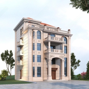 欧式古典别墅3D模型下载